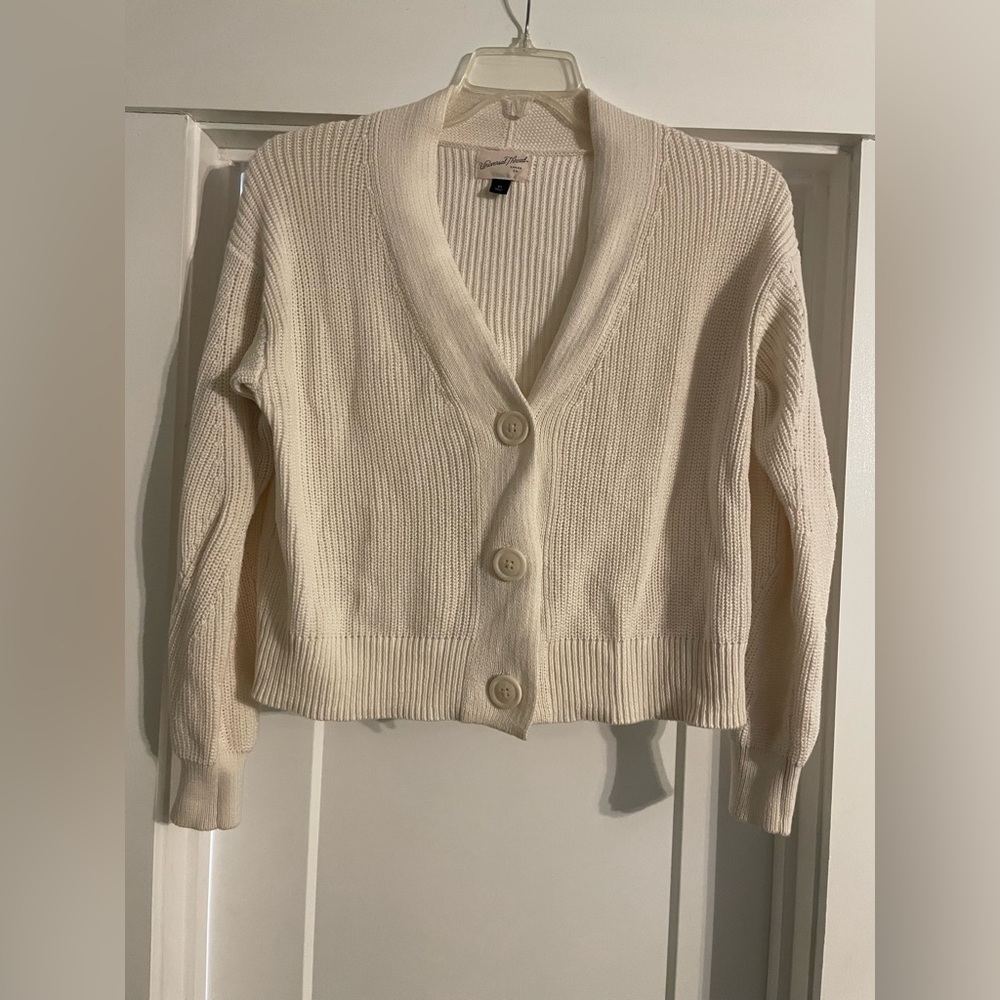 Target Universal Thread Cream Button-Up Cardigan - image 1